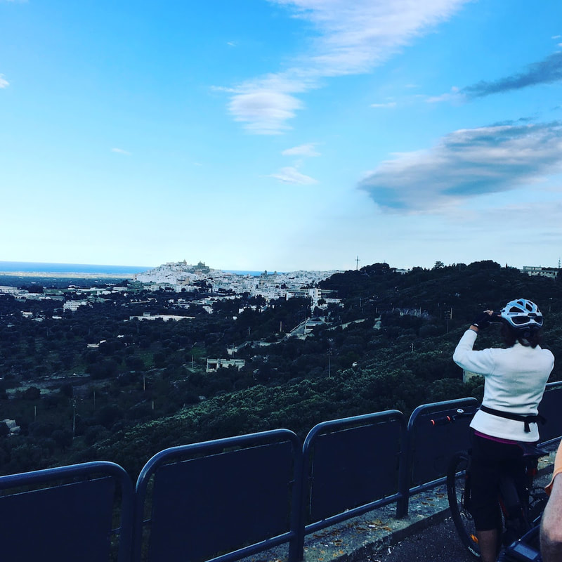 Panoramic view of Ostuni - Puglia - cycling