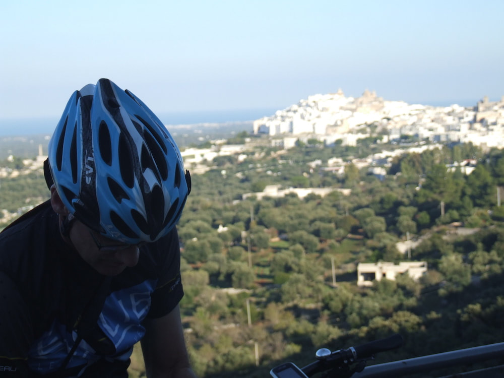 Cycling in Ostuni, the white city