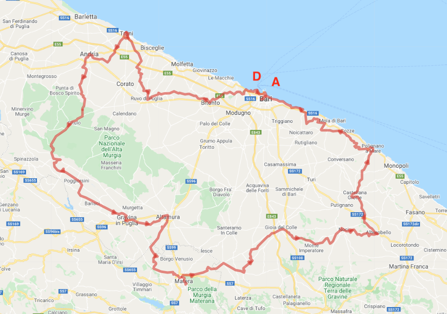 Cycling routes in Puglia